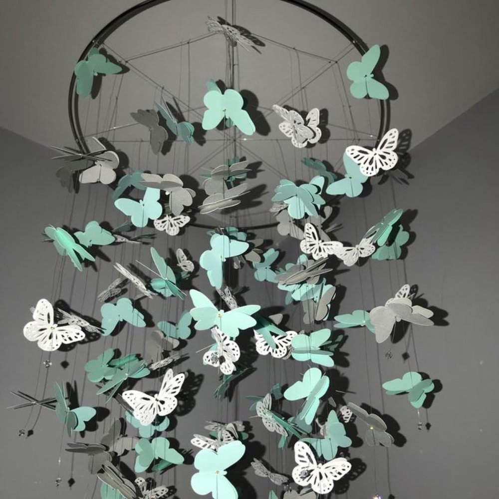 Butterfly Chandelier Nursery Decor